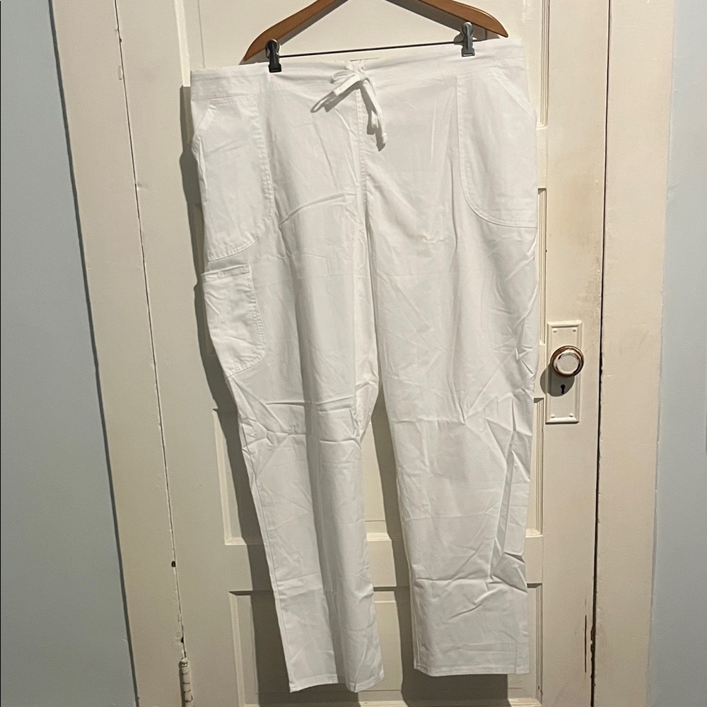 White Srub Pants